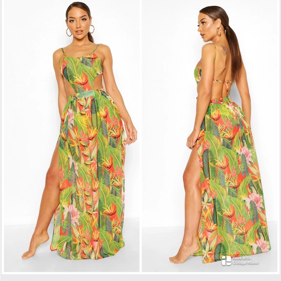 Boohoo Dresses & Skirts - Boohoo Vibrant Floral Print Lightweight Dress Medium